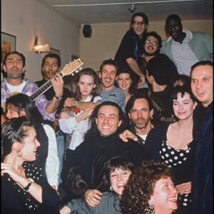Florent Pagny et Vanessa Paradis en soirée à Paris, en 1991.
