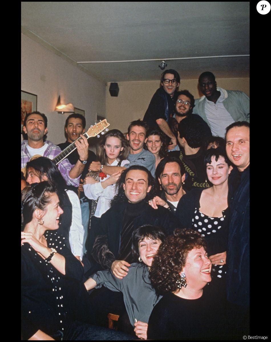 Florent Pagny et Vanessa Paradis en soirée à Paris, en 1991.