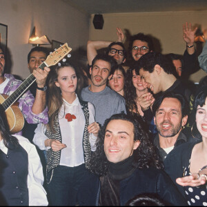 Florent Pagny et Vanessa Paradis en soirée à Paris, en 1991.