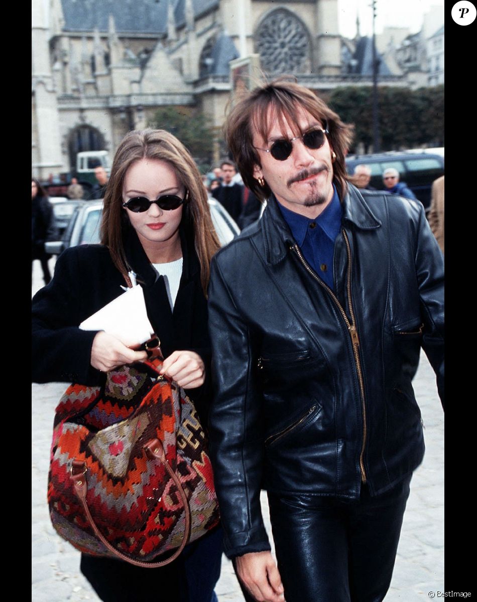 Vanessa Paradis et Florent Pagny à la Fashion Week de Paris en 1992.
