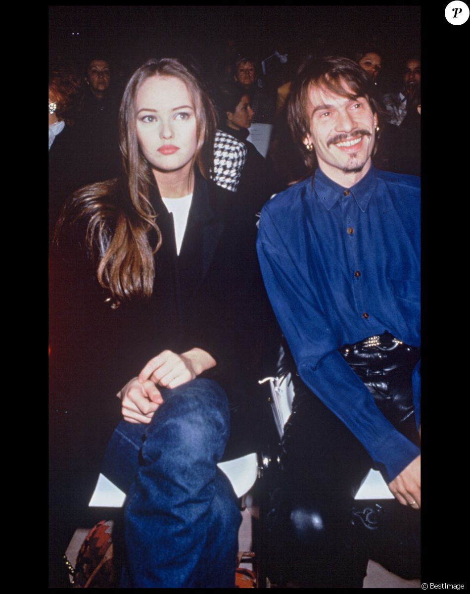 Vanessa Paradis et Florent Pagny à la Fashion Week de Paris.