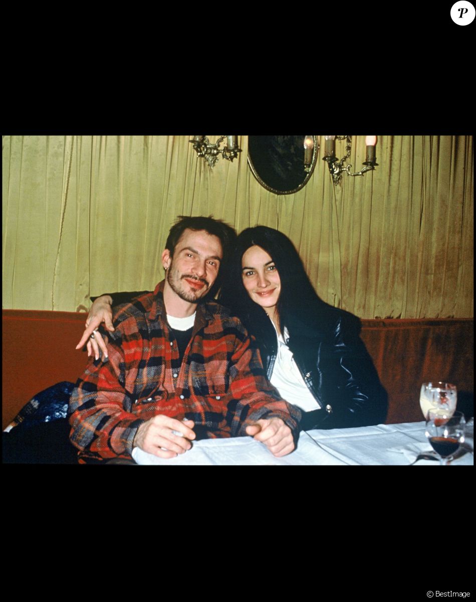 Florent Pagny et sa compagne Azucena Caamaño à Paris en 1993.