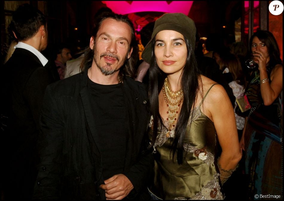 Florent Pagny et sa compagne Azucena Caamaño à Paris en 2005.