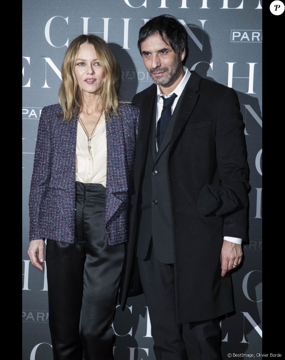 Vanessa Paradis et son compagnon Samuel Benchetrit (réalisateur) - Avant-première du film "Chien" au cinéma MK2 Bibliothèque à Paris, France, le 5 mars 2018. © Olivier Borde/Bestimage
