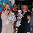  Céline Dion avec son mari René et leurs enfants à Las Vegas pour son retour en 2011 
  
