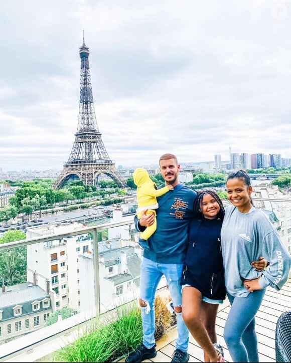 M. Pokora, Violet, Isaiah et Christina Milian sur Instagram. A Paris, cet été.