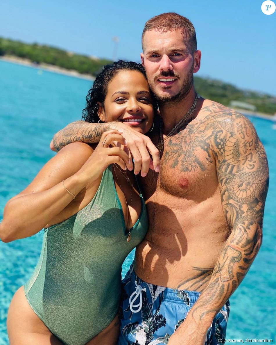 M. Pokora et Christina Milian lors de vacances, été 2020 ...