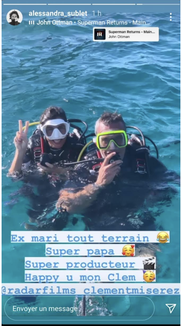 Alessandra Sublet souhaite un bon anniversaire à son ex-mari Clément Miserez sur Instagram