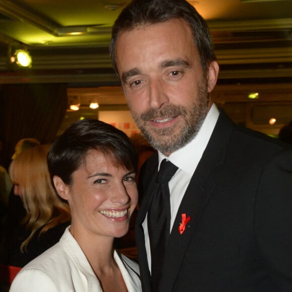 Archives - Alessandra Sublet et son mari Clément Miserez - Dîner de la mode pour le Sidaction au pavillon d'Armenonville à Paris. Le 23 janvier 2014