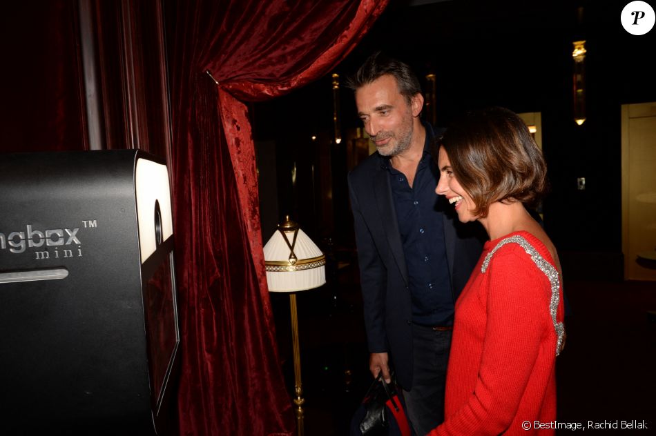 Alessandra Sublet et son mari Clément Miserez - Soirée d'inauguration de l'Hôtel Fouquet's Barrière à Paris le 14 septembre 2017. © Rachid Bellak/Bestimage