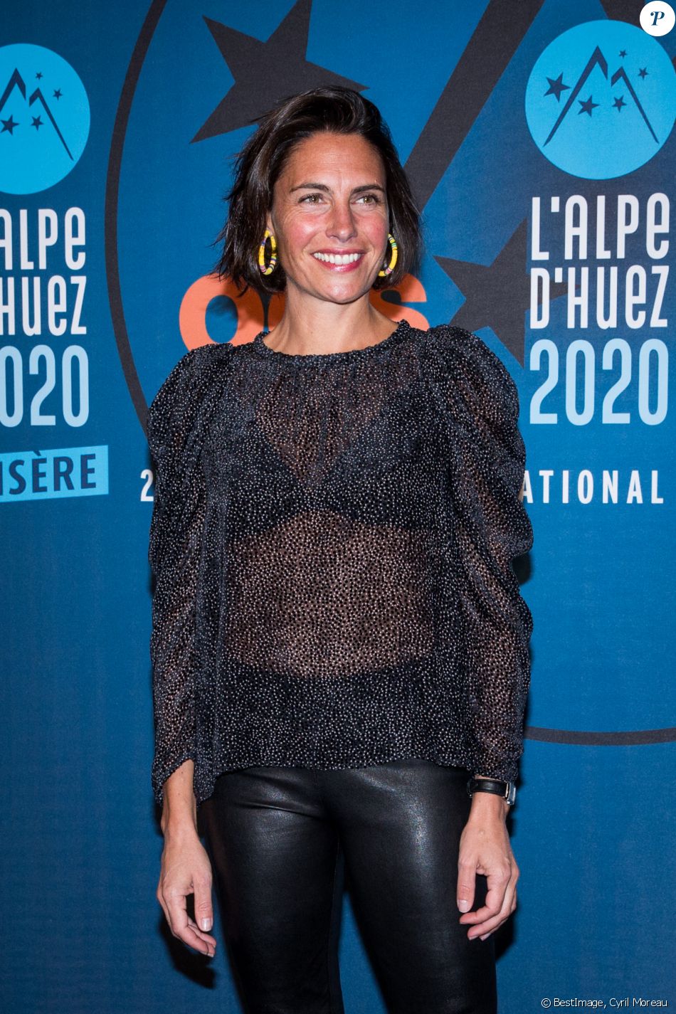Alessandra Sublet en photocall lors du 23ème festival international du film de comédie de l'Alpe d'Huez, le 18 janvier 2020. © Cyril Moreau/Bestimage
