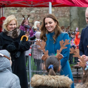 Le prince William, duc de Cambridge, et Catherine (Kate) Middleton, duchesse de Cambridge, rencontrent le personnel et les élèves lors d'une visite à la Holy Trinity Church of England First School à Berwick upon Tweed le deuxième jour d'une tournée de trois jours à travers le pays. Le 7 décembre 2020.