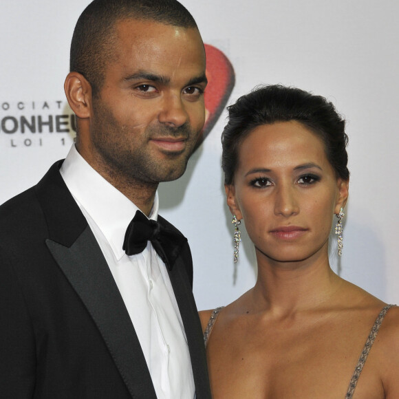 Tony Parker et Axelle Francine - Première édition du gala de charité "Monaco par coeur" au profit des associations Jeune et j'édoute et Cekedubonheur à Monaco.