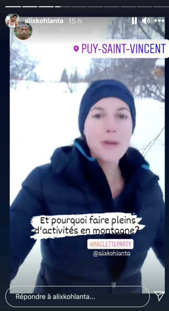 Alix et Mathieu en vacances au ski au Puy-Saint-Vincent en janvier 2021.