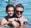Romeo Beckham et son père David Beckham. Janvier 2021.