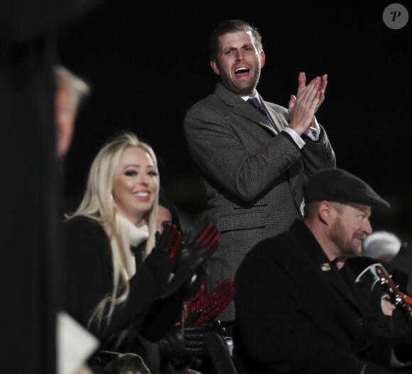 Eric Trump et Tiffany Trump - Le président des États-Unis, Donald Trump et sa femme Melania Trump à la cérémonie d'allumage du sapin de Noël de la Maison Blanche à Washington le 28 novembre 2018.