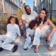 Kim Kardashian, Kanye West et leurs enfants North et Saint. Octobre 2020.