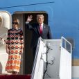  Donald et Melania Trump arrivent à Palm Beach, en Floride, quelques minutes après l'investiture de Joe Biden. @Greg Lovett/The Palm Beach Post via USA TODAY NETWORK /SPUS/ABACAPRESS.COM 