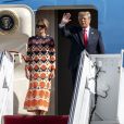  Donald et Melania Trump arrivent à Palm Beach, en Floride, quelques minutes après l'investiture de Joe Biden. @Greg Lovett/The Palm Beach Post via USA TODAY NETWORK /SPUS/ABACAPRESS.COM 
