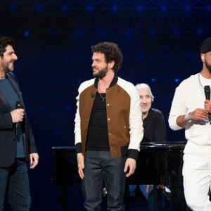 Exclusif - Patrick Fiori, Slimane, Claudio Capeo - Enregistrement de l'émission "La Boîte à Secrets", présentée par F.Bollaert et qui sera diffusée le 22 janvier sur France 3. Le 18 janvier 2021 © Tiziano Da Silva / Bestimage 