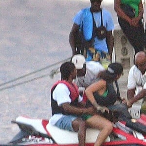 Exclusif - Rihanna et A$AP Rocky s'éclatent en vacances à la Barbade. Le 28 décembre 2020. Ils ont passé les fêtes de Noël ensemble et profité de moments de tendresse sur un yacht.