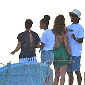 Exclusif - Rihanna et A$AP Rocky s'éclatent en vacances à la Barbade. Le 28 décembre 2020. Ils ont passé les fêtes de Noël ensemble et profité de moments de tendresse sur un yacht.