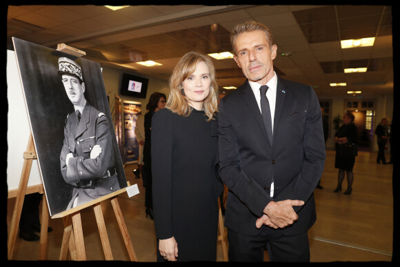 Exclusif - Isabelle Carré, Lambert Wilson - Un mois avant sa sortie en salle, projection en avant-première du film "De Gaulle" de G.Le Bomin à l'amphithéâtre Foch de l'Ecole Militaire à Paris le 3 février 2020.