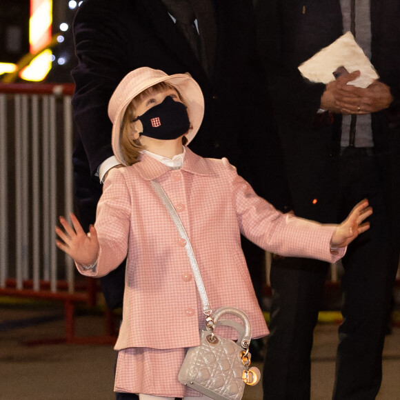 Le prince Albert II de Monaco, sa femme la princesse Charlene et leurs enfants le prince héréditaire Jacques et la princesse Gabriella durant la célébration de la Sainte Dévote, Sainte patronne de Monaco, à Monaco le 26 janvier 2021. © Olivier Huitel / Pool Monaco /Bestimage