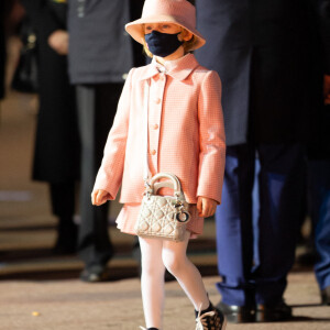 Le prince Albert II de Monaco, sa femme la princesse Charlene et leurs enfants le prince héréditaire Jacques et la princesse Gabriella durant la célébration de la Sainte Dévote, Sainte patronne de Monaco, à Monaco le 26 janvier 2021. © Olivier Huitel / Pool Monaco /Bestimage