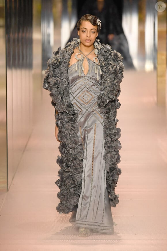 Kesewa Aboah - Défilé Haute Couture Fendi collection printemps / été 2021 à Paris le 27 janvier 2021.