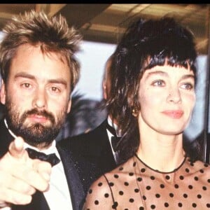 Luc Besson et Anne Parillaud au Festival de Cannes en 1991.