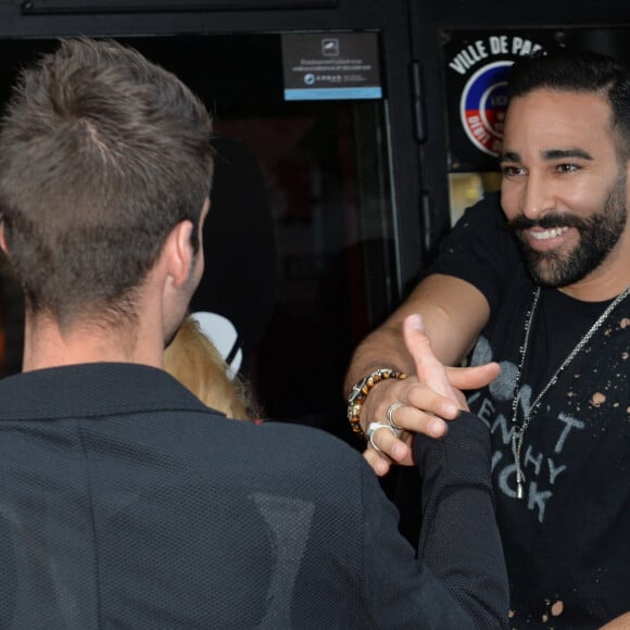 Pamela Anderson et Adil Rami arrivent à la premiére du spectacle "Bionic Showgirl" avec V. Modesta au Crazy Horse à Paris le 3 juin 2019. © Veeren/Bestimage