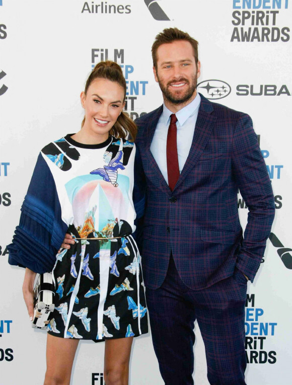 Elizabeth Chambers et sa femme Armie Hammer à la soirée Film Independent Spirit Awards à Santa Monica, le 23 février 2019
