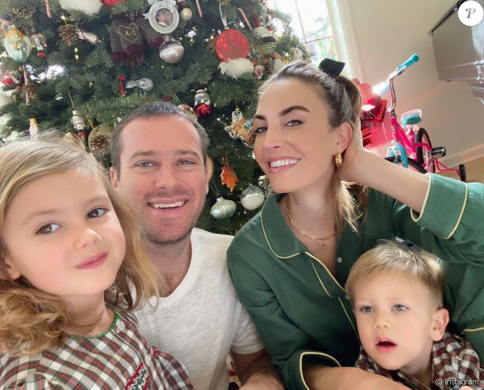 Armie Hammer et Elizabeth Chambers avec leurs enfants Harper et Ford à