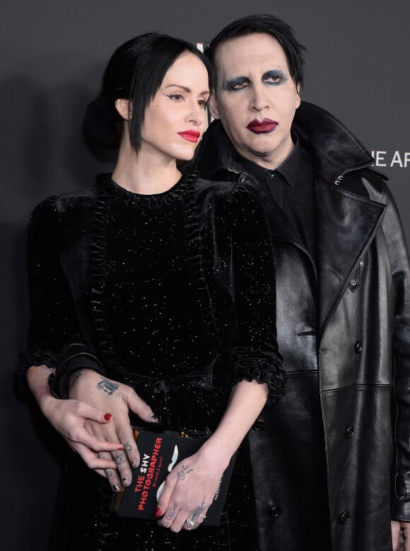 Lindsay Usich et son compagnon Marilyn Manson lors de la 13ème édition de la soirée de gala "The Art of Elysiums " dans la salle de spectacle du Hollywood Palladium à Los Angeles, Californie, Etats-Unis, le 4 janvier 2020.
