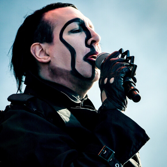 Marilyn Manson en concert au Download Festival à Donington. Le 10 juin 2018
