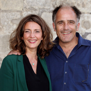 Valérie Karsenti et Frédéric Pierrot - Photocall du téléfilm "Tuer un homme" lors du 18e Festival de la Fiction TV de La Rochelle. Le 16 septembre 2016. © Patrick Bernard / Bestimage