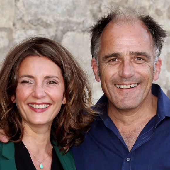 Valérie Karsenti et Frédéric Pierrot - Photocall du téléfilm "Tuer un homme" lors du 18e Festival de la Fiction TV de La Rochelle. Le 16 septembre 2016. © Patrick Bernard / Bestimage