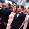 Frédéric Pierrot, Géraldine Pailhas, François Ozon, Marine Vacth et Fantin Ravat - Montée des marches du film "Jeune et Jolie" pour l'ouverture du 66 e Festival du film de Cannes. Le 16 mai 2013.