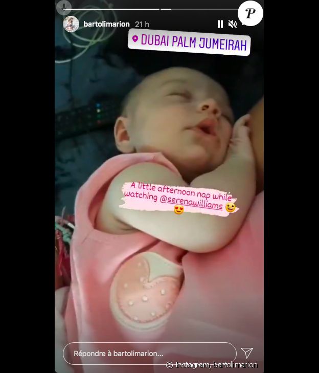 Marion Bartoli et sa fille Kamilya sur Instagram, le 4 février 2021.