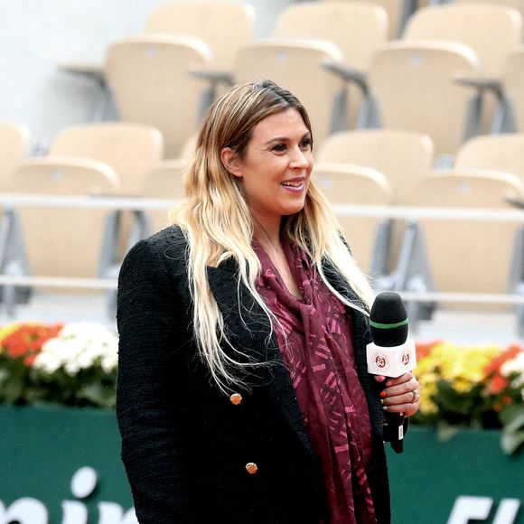 Marion Bartoli, enceinte aux internationaux de tennis de Roland Garros à Paris, automne 2020. © Dominique Jacovides / Bestimage