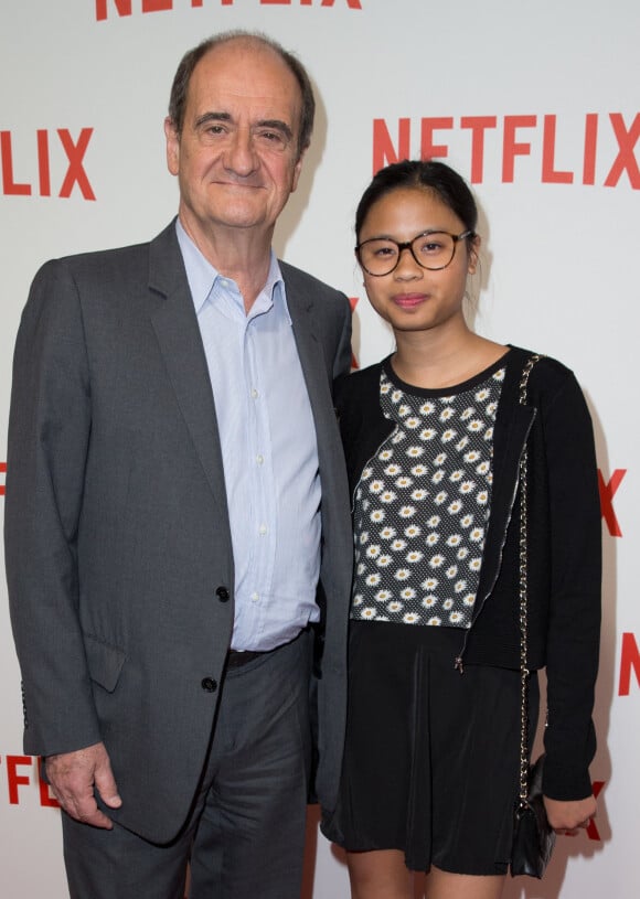 Pierre Lescure et sa fille Anna - Soirée de lancement Netflix au Faust à Paris, le 15 septembre 2014.