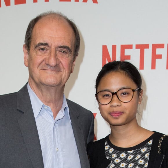 Pierre Lescure et sa fille Anna - Soirée de lancement Netflix au Faust à Paris, le 15 septembre 2014.