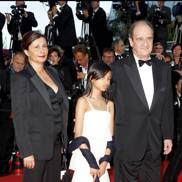 Frédérique et Pierre Lescure et leur fille Anna à Cannes en 2010. 