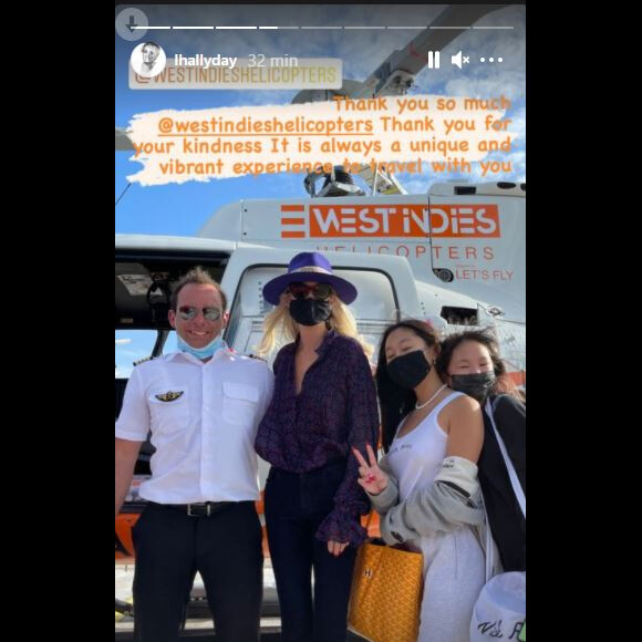 Laeticia Hallyday a quitté Los Angeles avec ses deux filles Jade et Joy, direction Saint-Barthélemy pour retrouver son compagnon Jalil Lespert.