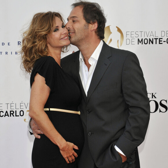 Séparation - Ingrid Chauvin annonce sa séparation avec son mari Thierry Peythieu - Ingrid Chauvin, enceinte et son mari Thierry Peythieu - Ceremonie d'ouverture du 53eme festival de Monte Carlo au Forum Grimaldi a Monaco, le 9 juin 2013. 
