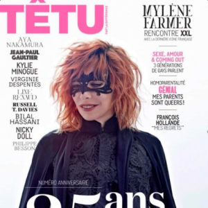 Mylène Farmer en couverture du numéro Hiver 2020 - 2021 de Têtu