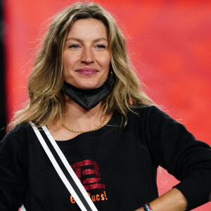 Gisele Bündchen est venue soutenir son mari Tom Brady au Raymond James Stadium à Tampa, pour le Super Bowl le 7 février 2021. Les Buccaneers (avec Tom Brady) ont battu les Chiefs 31-9. Photo by Kevin Dietsch/UPI/ABACAPRESS.COM