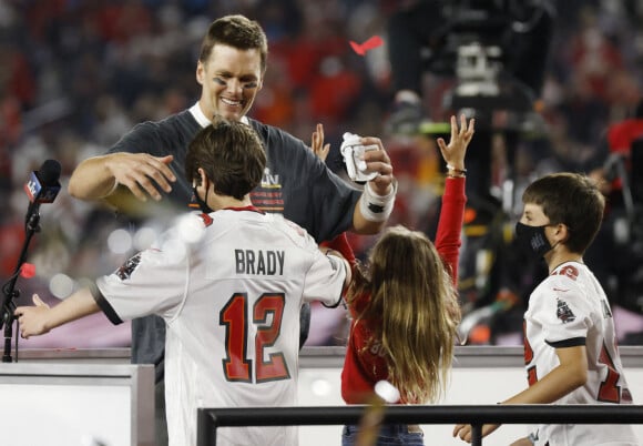 Tom Brady a remporté son septième Super Bowl au Raymond James Stadium à Tampa, le 7 février 2021. Photo by John Angelillo/UPI/ABACAPRESS.COM