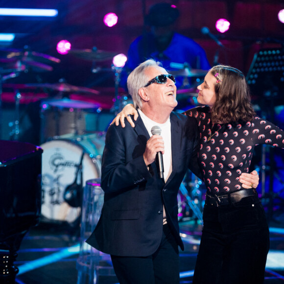 Exclusif - Gilbert Montagné, Pomme - Grande soirée solidaire et festive "Secours Pop La Grande Soirée" au Cirque d'Hiver à Paris, diffusée en direct le 6 février sur France 2 © Tiziano Da Silva - Cyril Moreau / Bestimage 